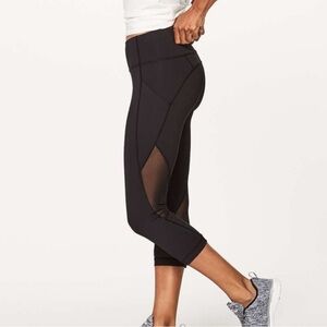 Lululemon Sweat Your Heart Out Crop (21") Black Luxtreme 10